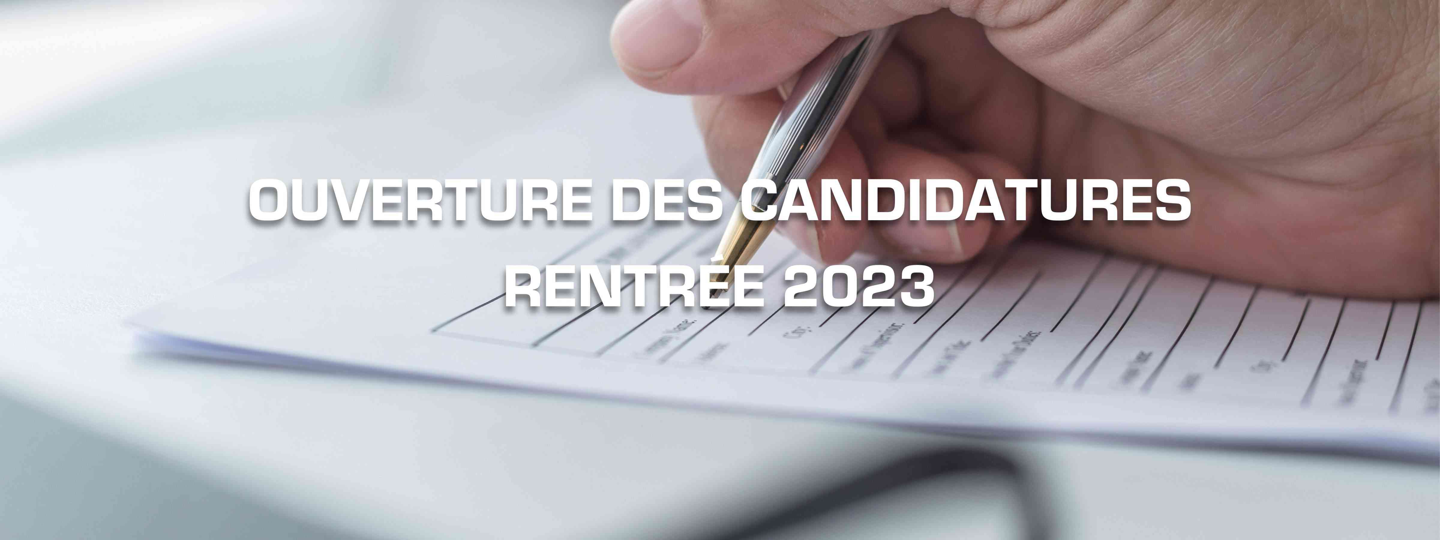 Ouverture candidatures